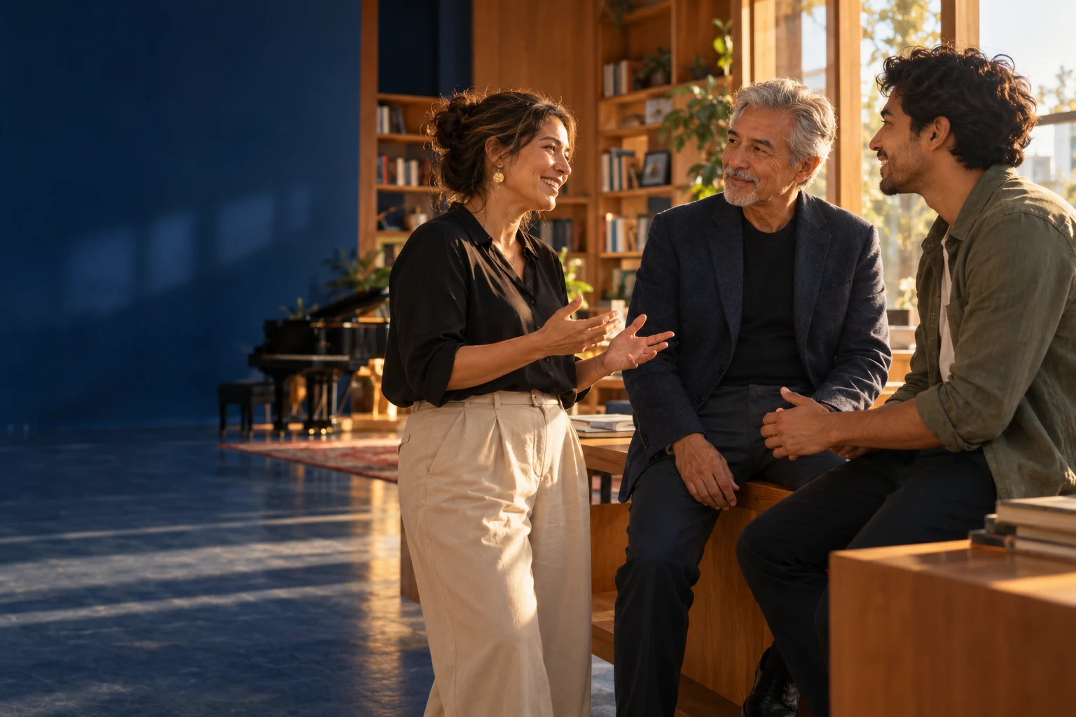 Illustrative conversation in a community cultural space